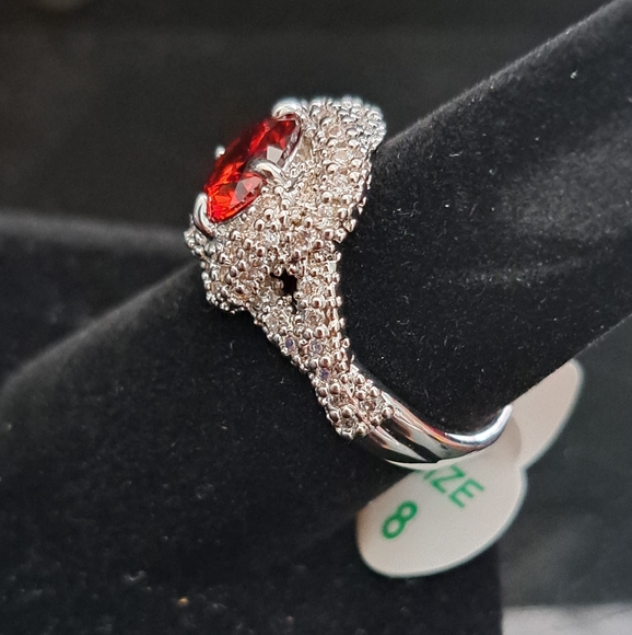 NEW RUBY RING BOMB RING SIZE 8 - Picture 2 of 5